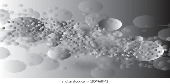 abstract gray background with bubbles