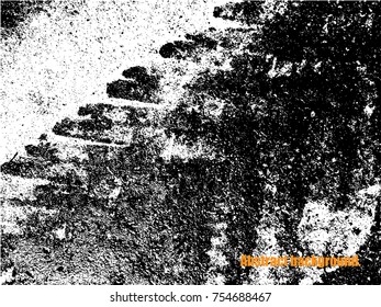 Abstract gray background, cement or concrete wall, and tire track. Vector illustration design for website template with copy space.