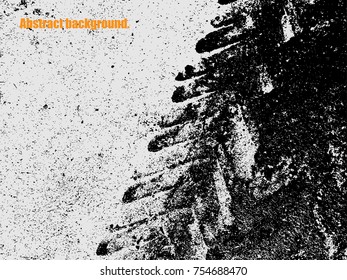 Abstract gray background, cement or concrete wall, and tire track. Vector illustration design for website template with copy space.