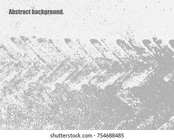 Abstract gray background, cement or concrete wall, and tire track. Vector illustration design for website template with copy space.