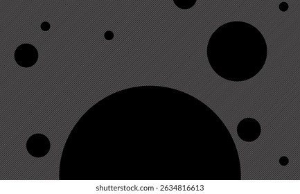 Abstract gray background with circle motif