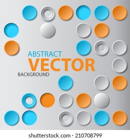 Abstract gray background with circles different colors. eps10