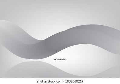 Abstract gray background with fluid style, digital technology, smooth particle wave, big data techno design concept background wallpaper, vector eps
