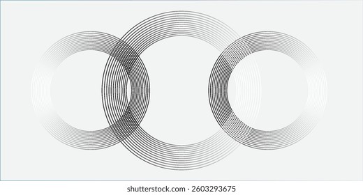 abstract gray  background with glowing lines circles