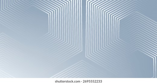 Fundo cinza abstrato com cor gradiente e decoração de hexágono dinâmico artístico moderno