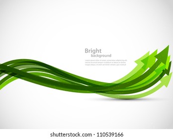 Abstract Gray Background With Green Arrows