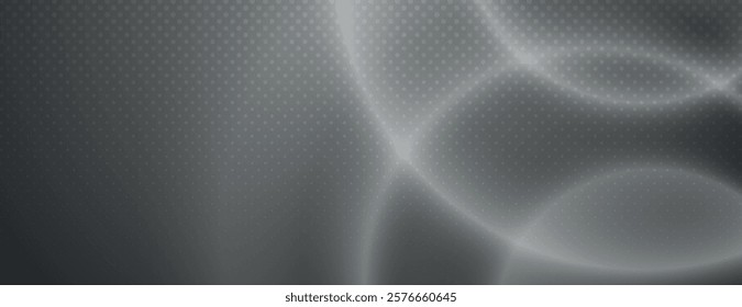 Abstract gray background with halftone dotted texture. Smooth gradients and gray circles background, modern gray background. Abstract circular gradient background, halftone dotted texture vector