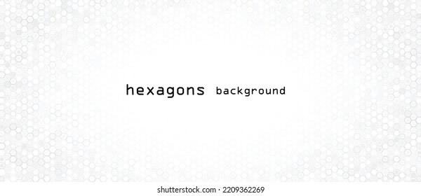 Abstract gray background with hexagons. Landing page.