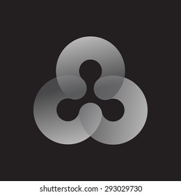 Abstract gray background logo design vector outbox

