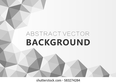 Abstract gray background, low poly textured triangle shapes in random pattern, trendy lowpoly background
