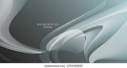 Abstract gray background with modern wave pattern creativity flows