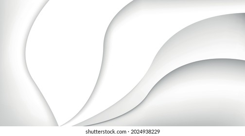 Abstract gray background with shadows and lines - Vector illustration