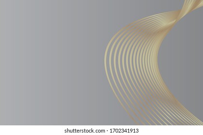 Abstract gray background with smooth lines