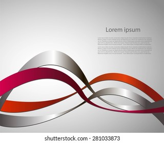 Abstract gray background with smooth lines