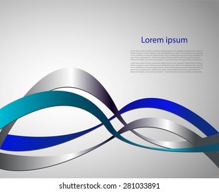 Abstract gray background with smooth lines