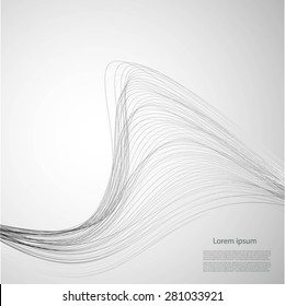 Abstract gray background with smooth lines