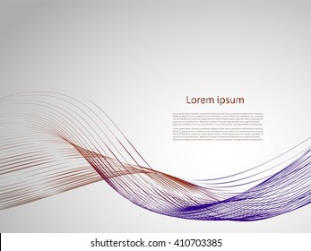 Abstract gray background with smooth lines