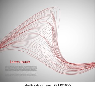 Abstract gray background with smooth lines