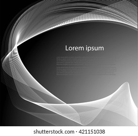 Abstract gray background with smooth lines