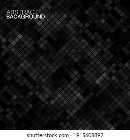 Fondo gris abstracto de cuadrados. Textura geométrica. Efecto semitónico. Ilustración vectorial. Eps 10