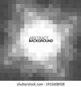 Abstract gray background of squares. Geometric texture. Halftone effect. Vector illustration. Eps 10