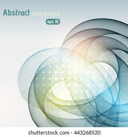 Abstract gray background with swirl waves.  Eps 10 vector illustration
