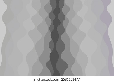 Abstract gray background with transition from dark gray to light gray in waves. Vector illustration of background