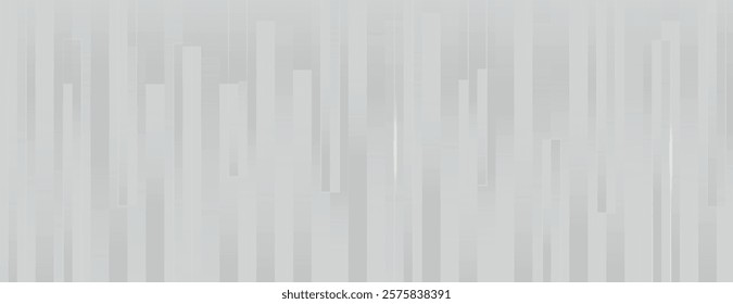 Abstract gray background with vertical lines. The gray background features a smooth, modern texture with a sleek gray tone. Surreal geometric bar pattern background. Gray background vector.