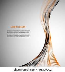 Abstract gray background with waves