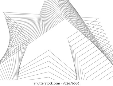 Abstract gray background with wavy or curved lines