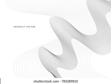 Abstract gray background with wavy or curved lines