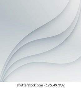 Abstract gray background with wavy lines - Vector illustration