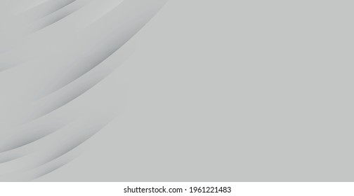 Abstract gray background with wavy lines - Vector illustration