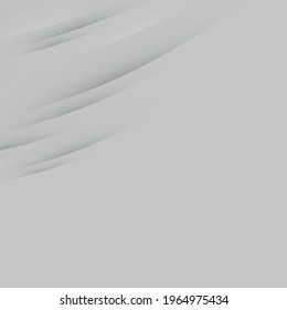 Abstract gray background with wavy lines - Vector illustration