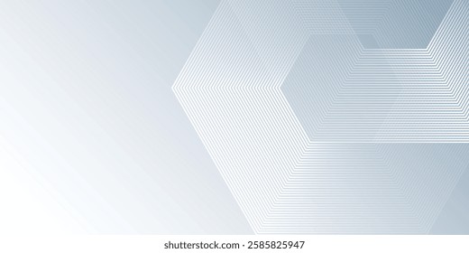 Abstract gray background with white dynamic wavy hexagon texture. suitable for wallpaper  poster  banner vector