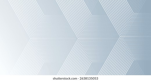 Abstract gray background with white dynamic wavy hexagon texture. suitable for wallpaper  poster  banner vector