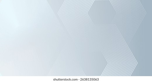 Abstract gray background with white dynamic wavy hexagon texture. suitable for wallpaper  poster  banner vector