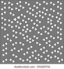Abstract gray background white glass glasses with black temples randomly placed around the drawing