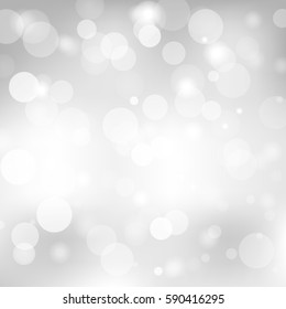 Abstract gray background with a white light blur. Vector