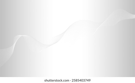 Abstract gray Background with white lines curve, Vector illustration