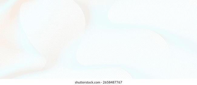 Abstractas fondo gris con líneas blancas curva y luces suaves, Ilustración vectorial. Plantilla Horizontal Abstractas del Vector 
