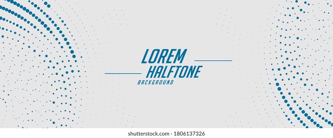abstract gray banner with blue halftone design