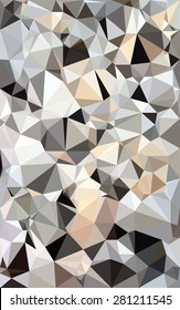 Abstract gray black and brown color triangular low poly style vector background,Vector illustration