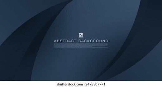 Abstract gray and black papercut curve on geometric 3d background design. Modern overlap futuristic background with shadow. Eps10 vector