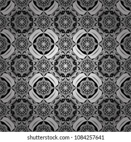 Abstract gray, black and white image with a squares. Vector illustration. Digital art abstract seamless pattern.