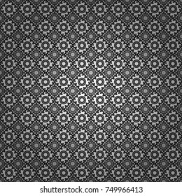 Abstract gray, black and white image with a squares. Vector illustration. Digital art abstract seamless pattern.
