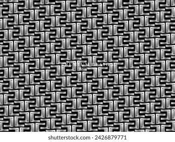 Abstract gray black white metal premium wall, 3D metal futuristic surface, modern building design.