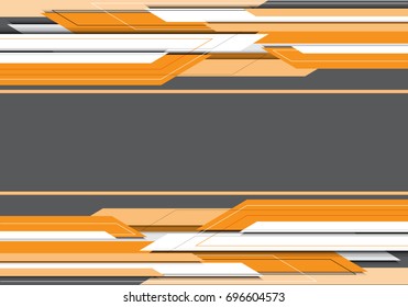 Abstract gray blank space for text place on yellow white modern futuristic design background vector illustration.