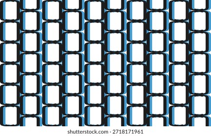 El fondo gris y azul abstracto con el patrón rectangular cuadrado redondo del bloque repite el diseño inconsútil del estilo para la impresión de la tela, patrón tradicionalmente de la impresión de la tela, pared azul del ladrillo, columna de la Vertical