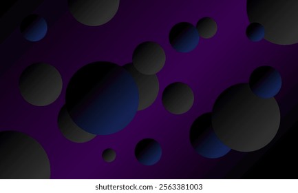 Abstract gray and blue round on purple background

